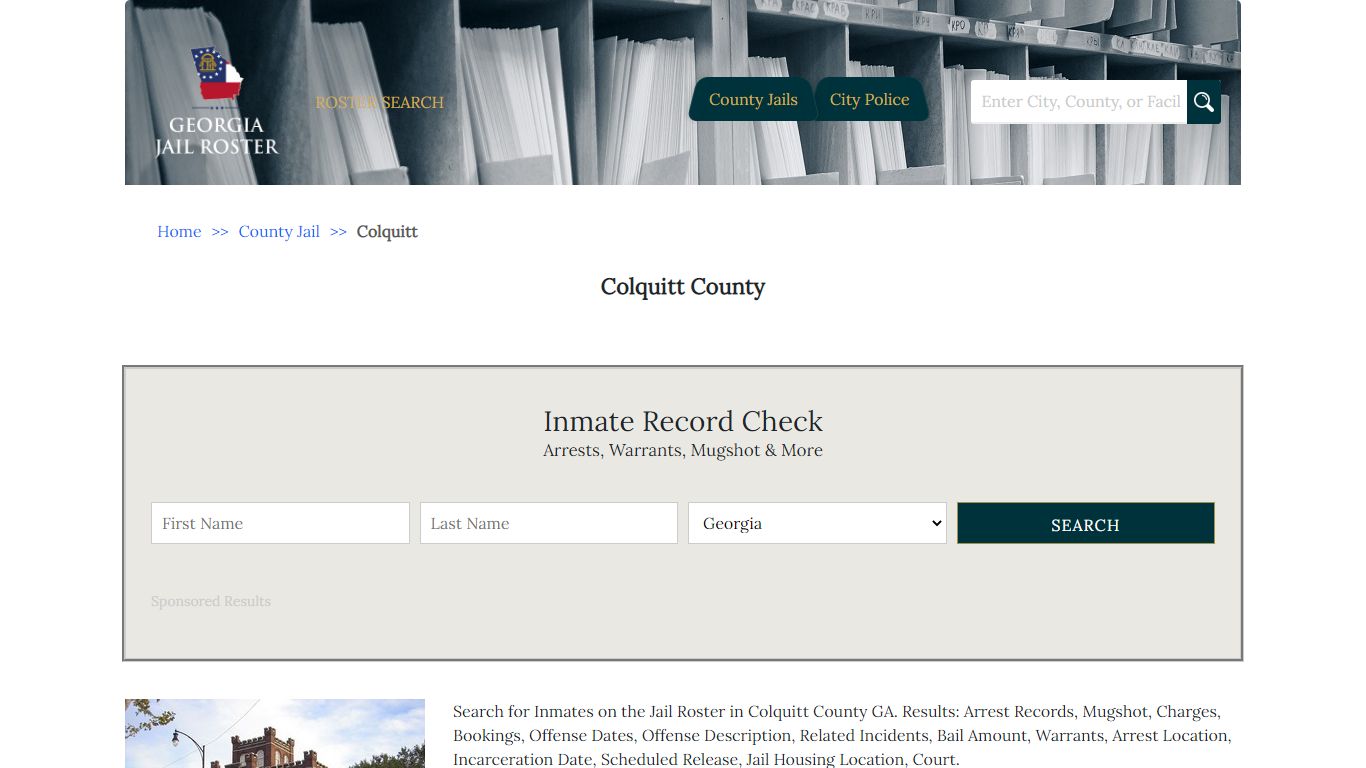 Colquitt County | Georgia Jail Inmate Search