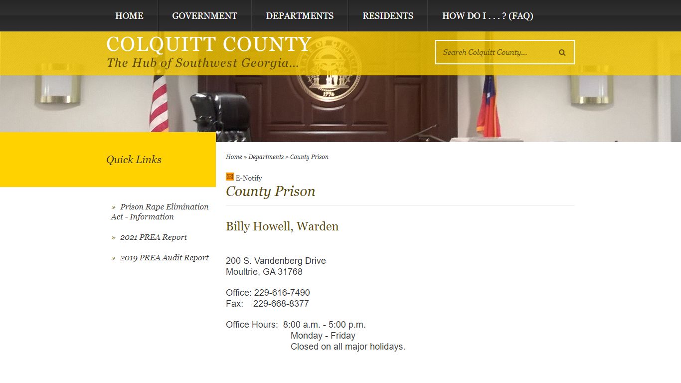 County Prison - Colquitt County. GA